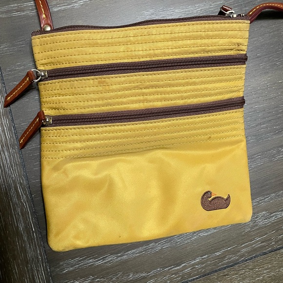 Dooney & Bourke Yellow Duck Crossbody Purse Bag w/Pink Interior - Picture 6 of 8